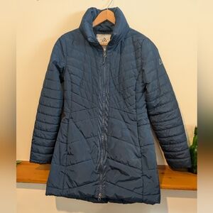 Alpine Design Blue Quilted Puffer Jacket Womens XS Lightweight Insulated Coat